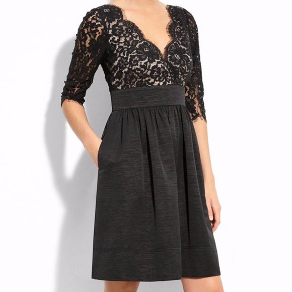 Eliza J Dresses & Skirts - Eliza J nude illusion gabardine faille dress 12